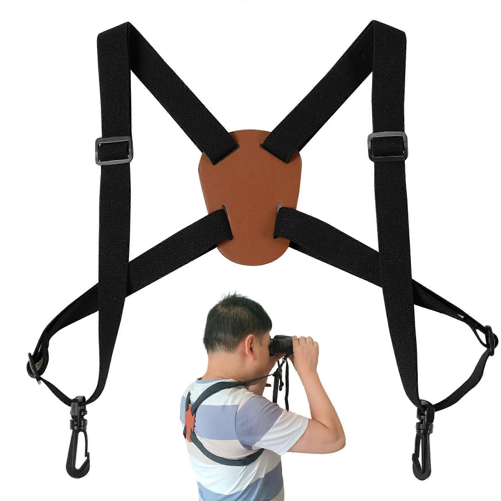 Binocular Strap Adjustable XShaped Harness, Universal Fit, One Size, for Hunting Birding Camping Hiking