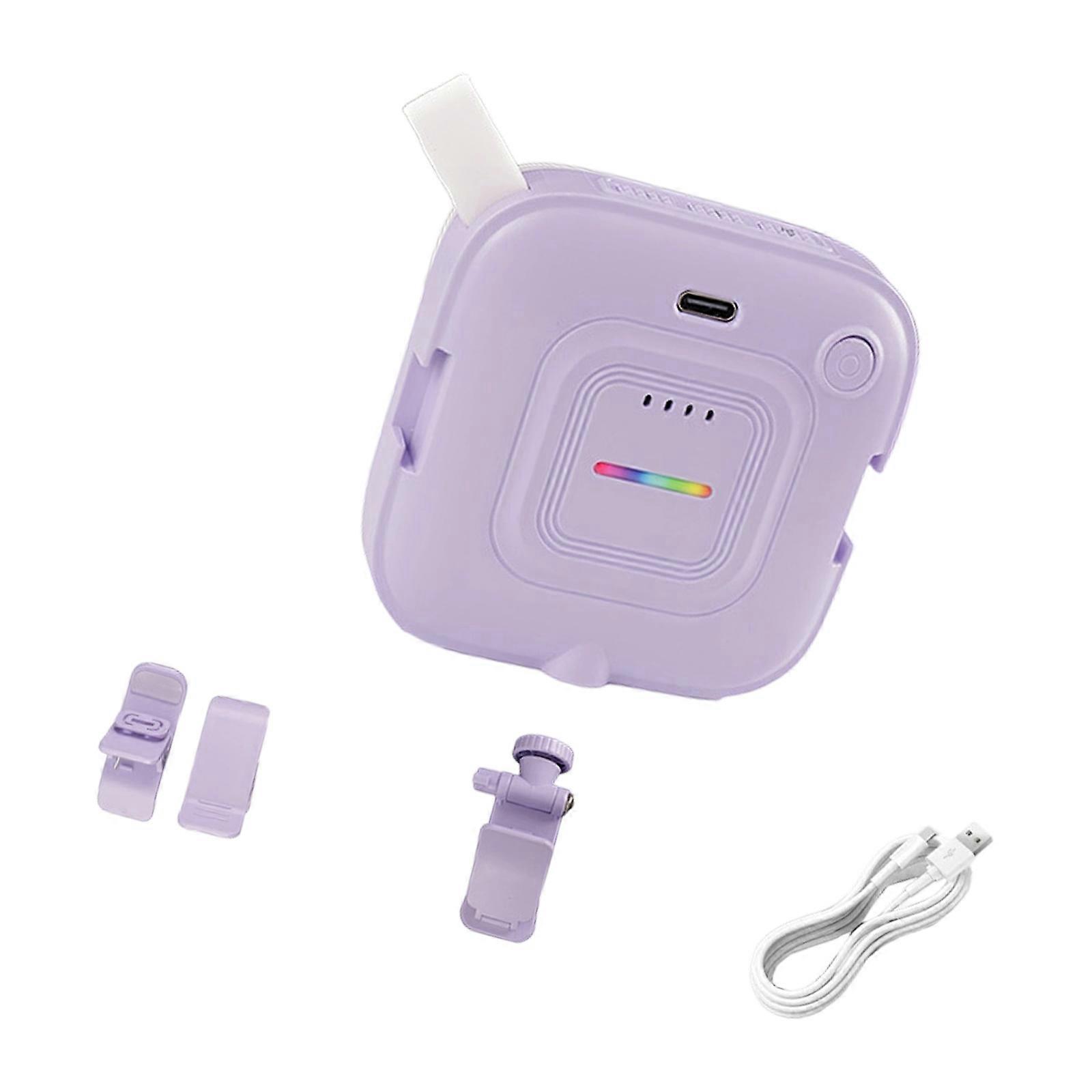 Handheld Rechargeable Phone Fill Light Natural Soft Light Output ABS Material For Social Media Content Creation  Purple