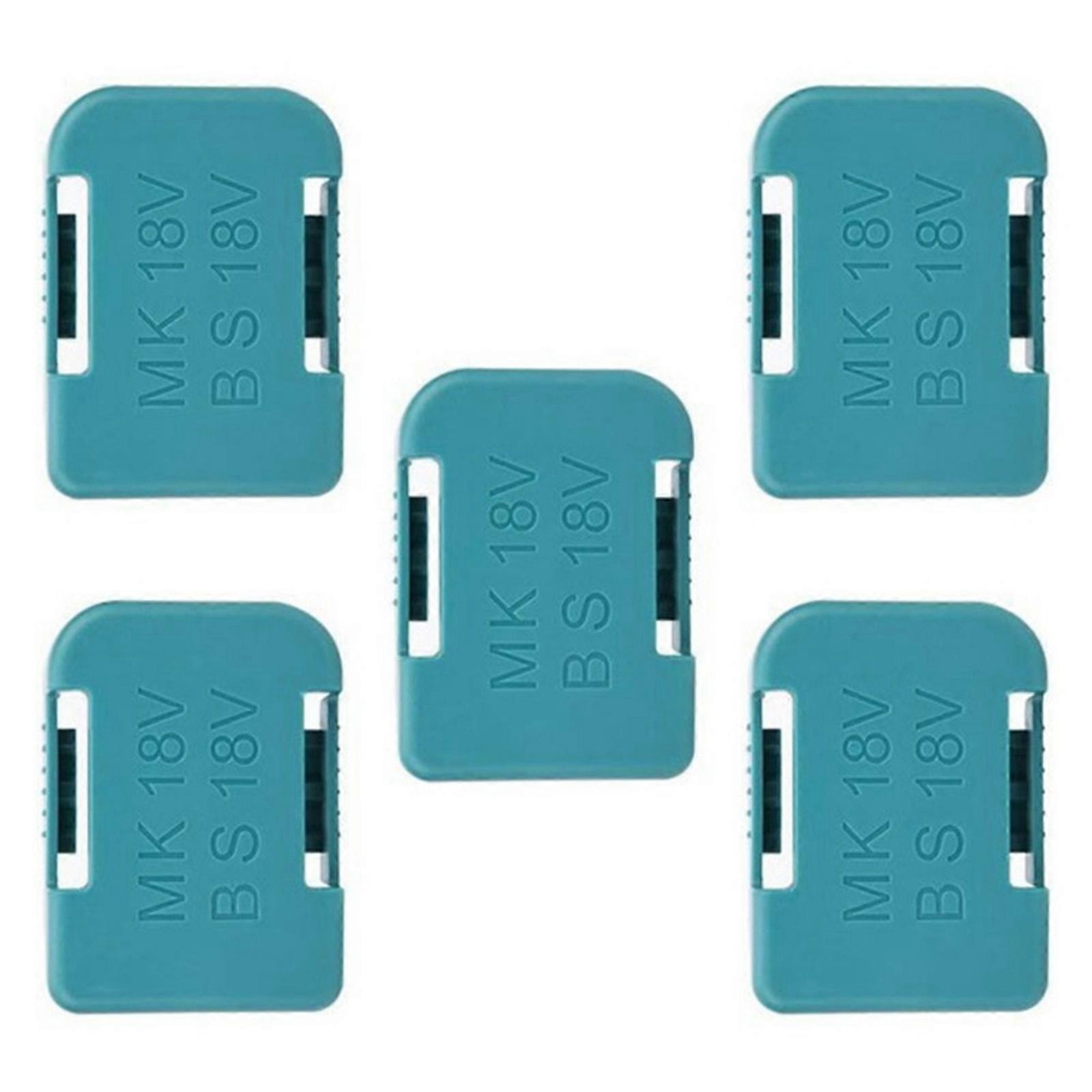 Battery Holder Stand For BL1830 14.4V 18V Li ion Batteries Plastic Storage Bracket Organizers With Secure Locking Design  Blue