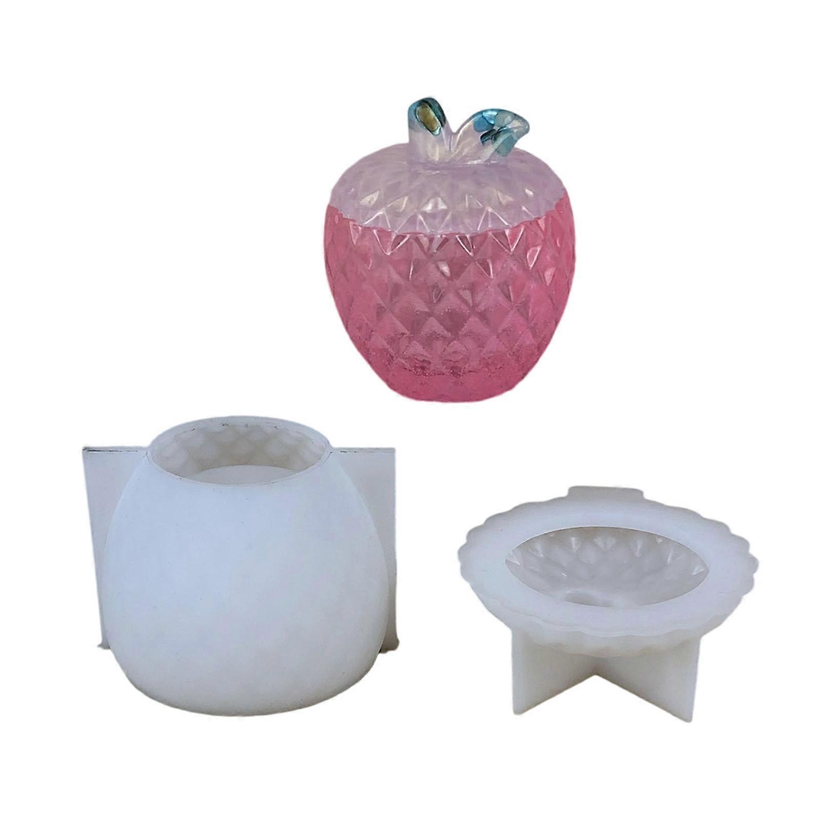 Reusable Silicone Fruit Mold for Creating Unique Resin Jars Craft Projects and Creative Storage Solutions Multicolor