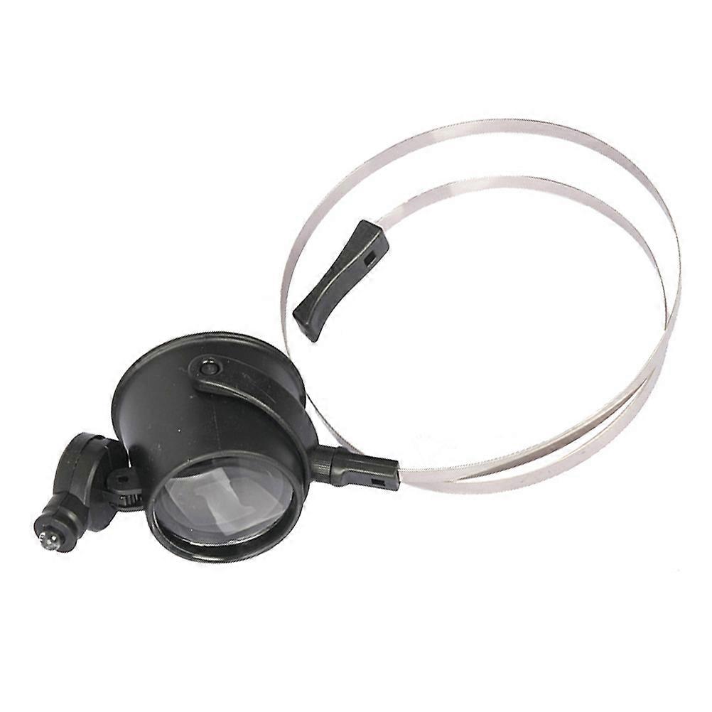 Head-Mounted Magnifying Glass for Clock Repair 1Set with Light Black