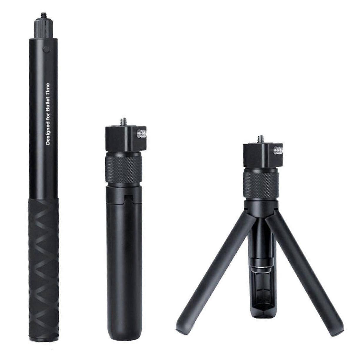 Bundle Kit Selfie Stick Tripod Handle 1/4 Screw 28-111 cm for One/X4/X3