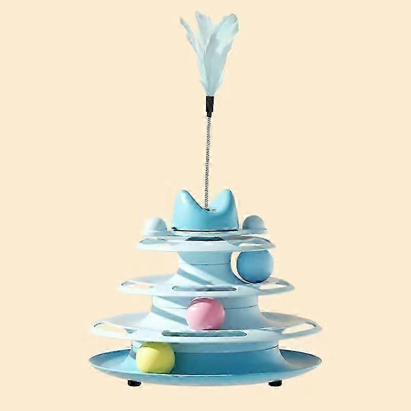 Cat Toy Interactive Pet Plaything for Indoor Kitten Interactive Kitty Puzzle Ball with 1 Cat-Tease