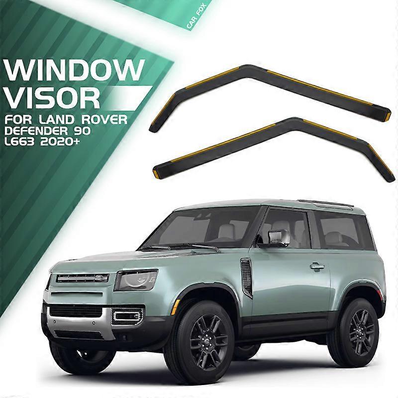 For LAND ROVER Defender 90 MK1 L663 2020+ Embedded Window Visor Rain OR Shine Side Window Deflector Shades Visor Ventvisor Strip