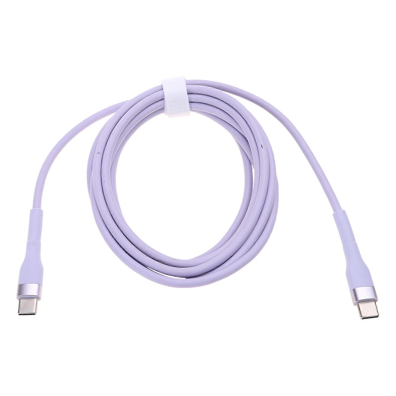 高速USBC-USBC充電ケーブル20V、5A、100W、タイプC、スマートフォン、タブレット、ラップトップ用、パープル