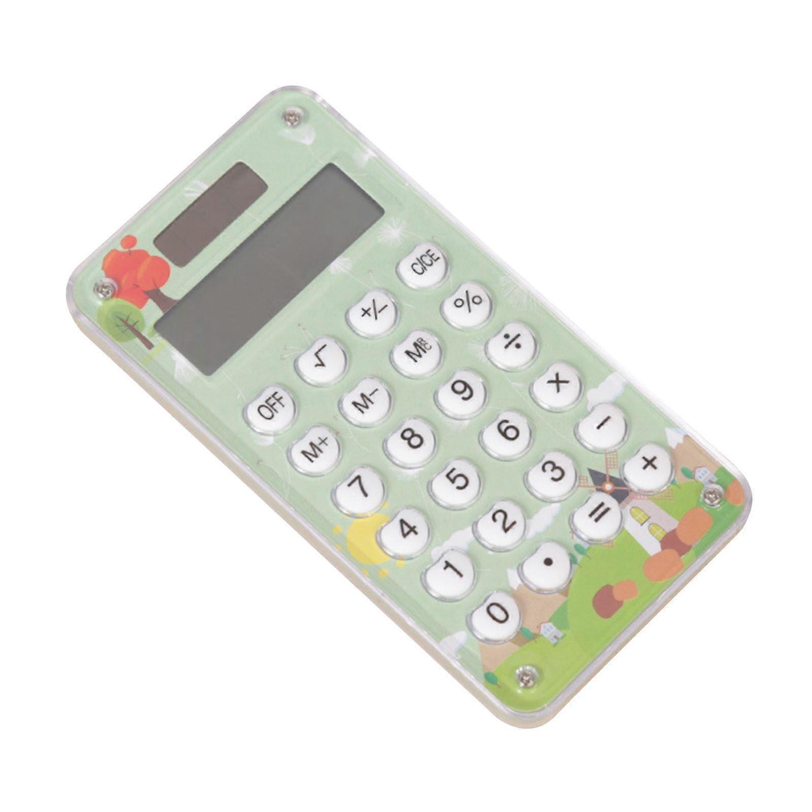 YiFudd Computer Elementary School Children's Stationery Mini Office Color Calculator Cute 8-Digit Calculator