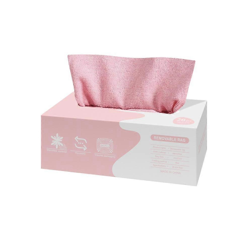 Extractable Lazy Wipe 20-Pack Microfiber Dishcloths High Absorption Multi-Purpose Pull Out Design Anti-Staining for Kitchen Cleaning