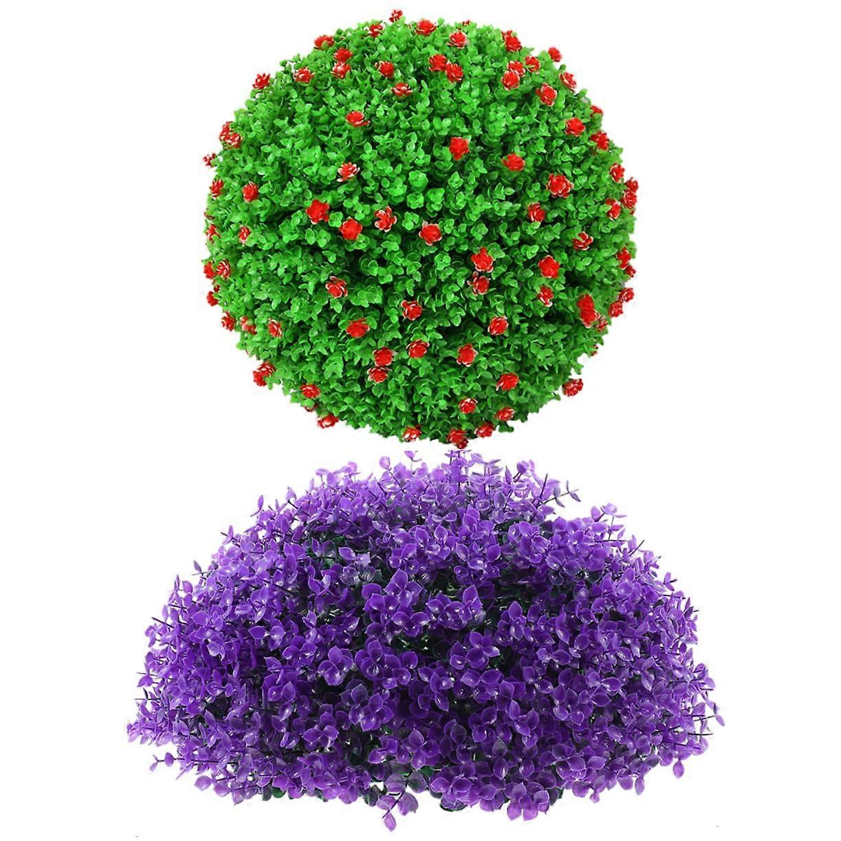 2 Pack Artificial Eucalyptus Topiary Plants with Vibrant Green Leaves for Home and Event Décor