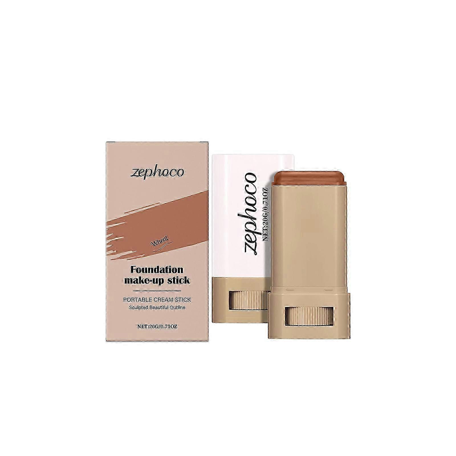 Zephoco Wheat Color Moisturizing Concealer Stick Foundation Facial Base Makeup Light Moisturizing Brightening Matte Clear Foundation