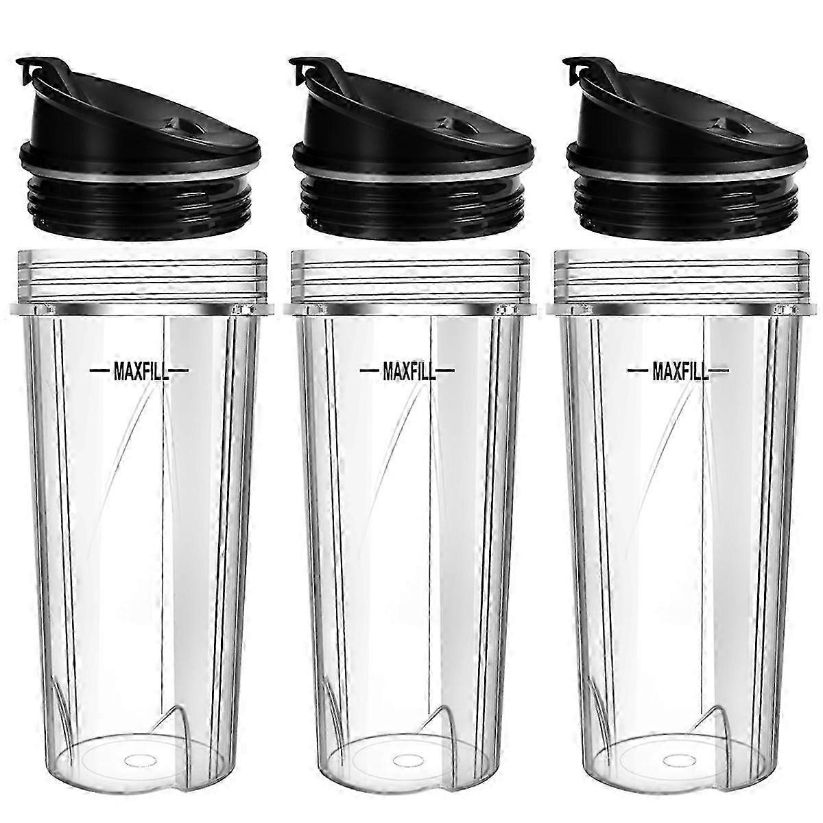 Blender Replacement Parts for Ninja, 3 Pack 16oz Ninja Blender Cups