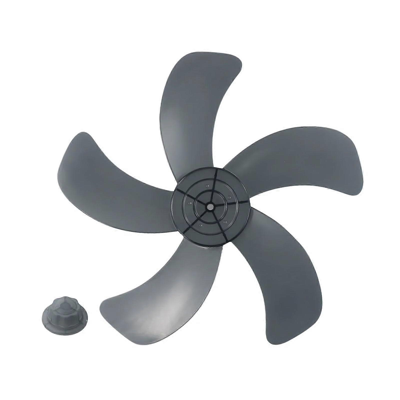 16'' Pedestal Fan Blade with 5 Leaf Design and Nut Cover for Table and Floor Fans