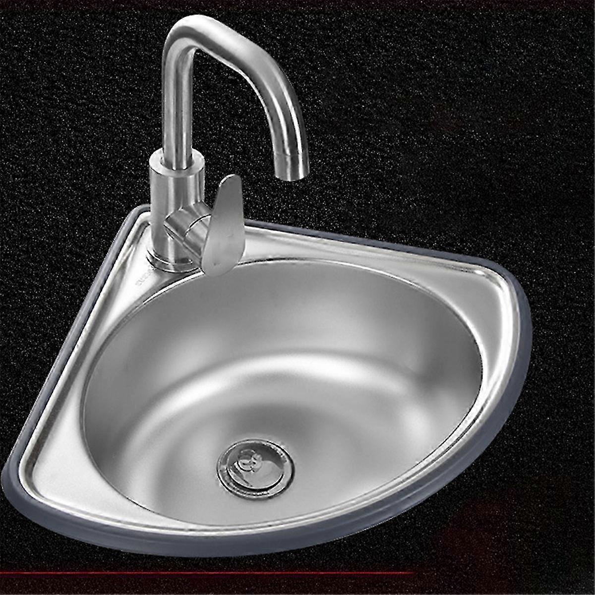 Compact RV Kitchen and Bathroom Sink in Steel Material