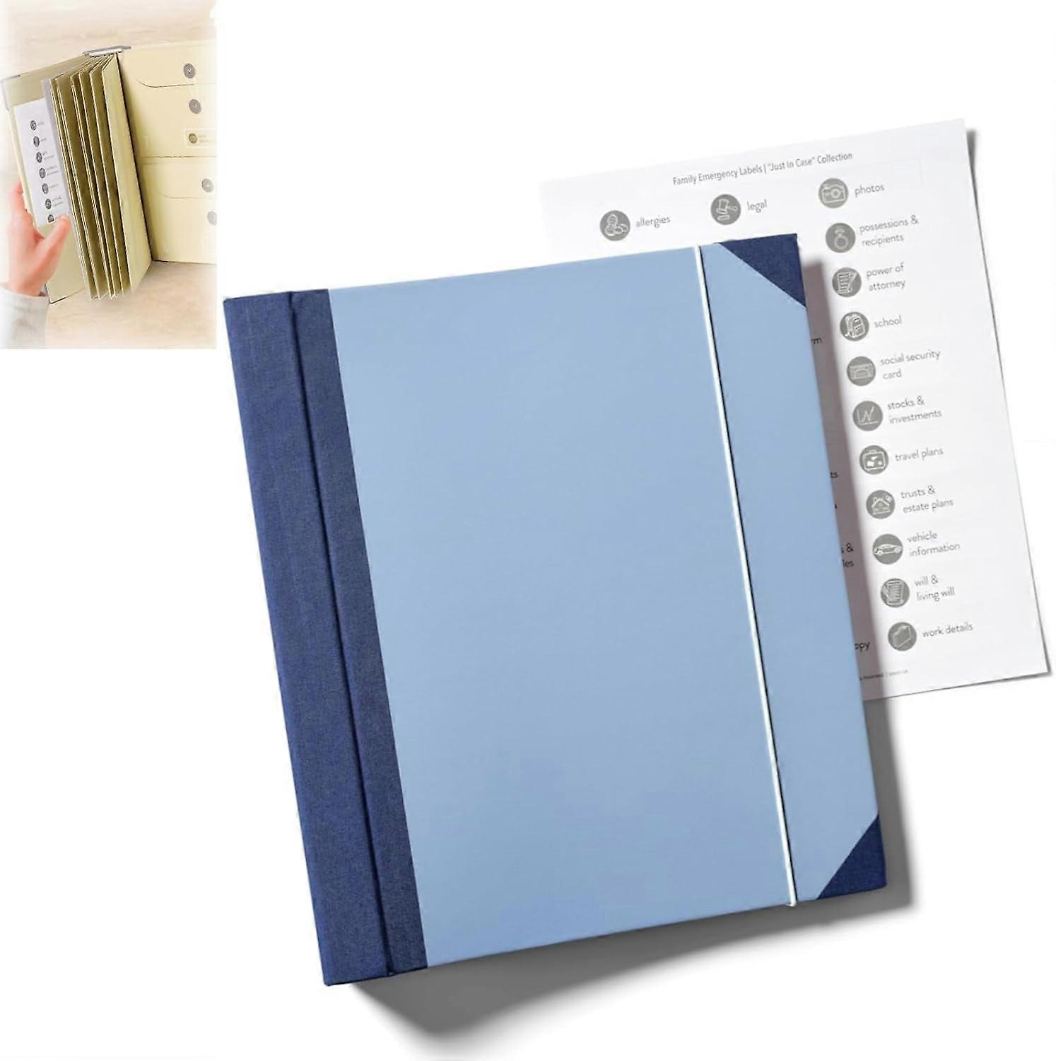 WeowiYief Accordion File Organizer, with Pockets, for Documents, Bills, and Estate Planning, Black