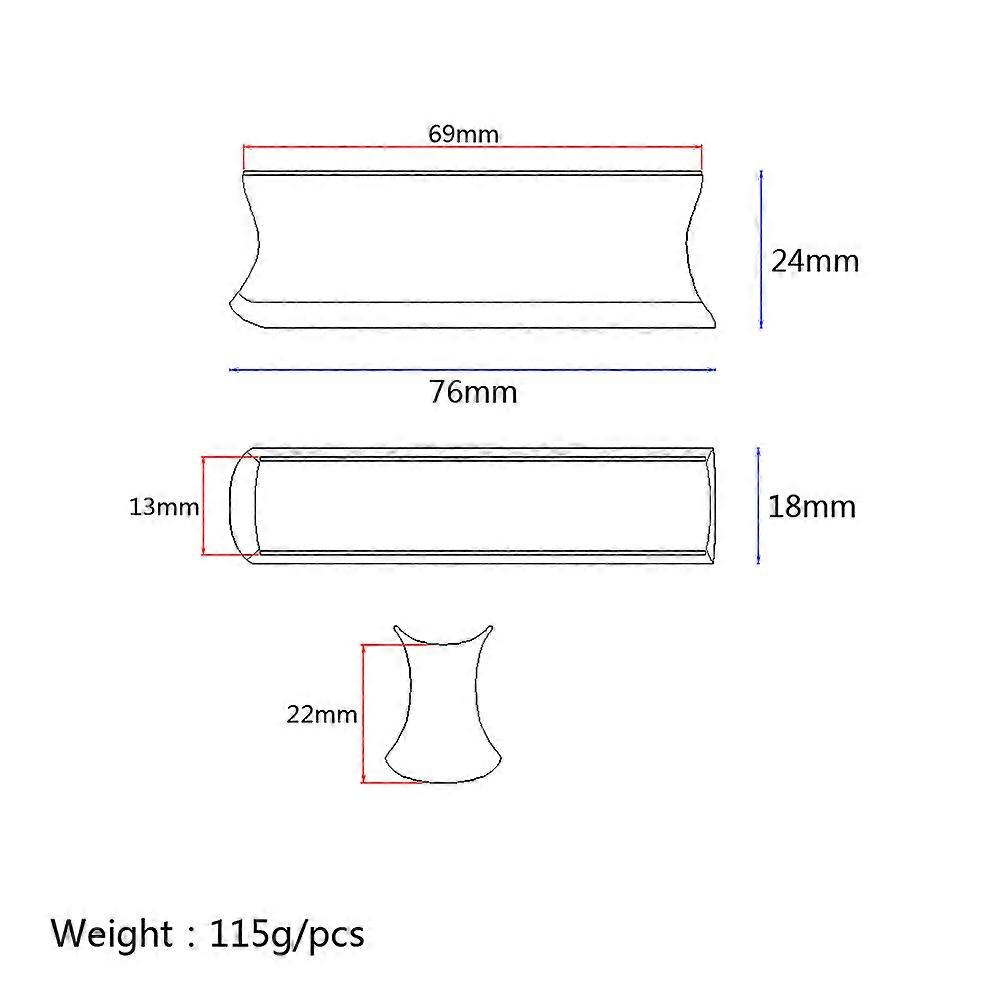 Gitarrslide Stål Massivt Rostfritt Stål Tonstång Hawaiiansk Slider För Akustiska Elgitarrinstrument Bärbar (Kromfärg)