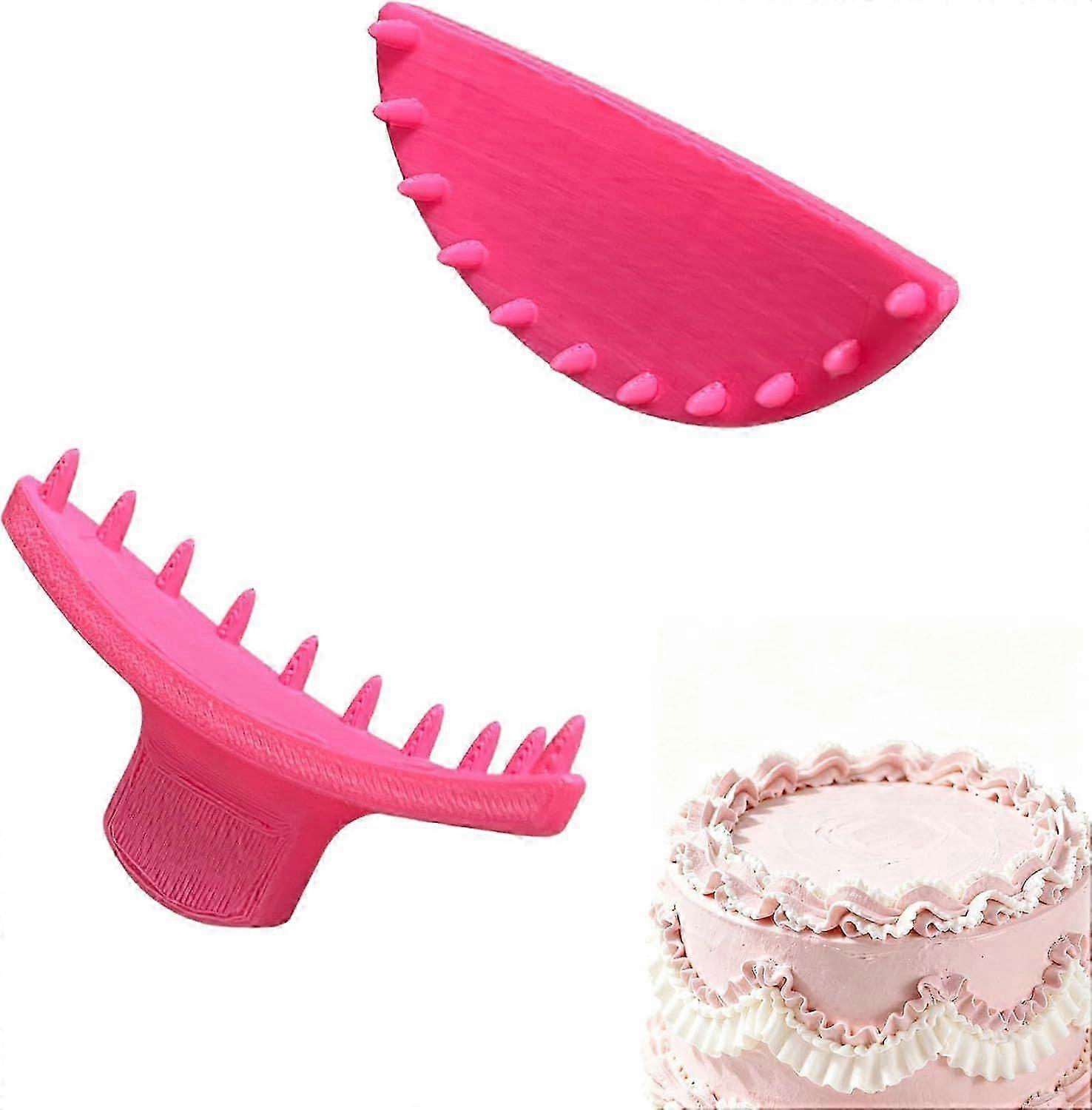 2 PCS Cake Arch Guide Tool, Cake Piping Guide Tool, Ruffle Guide Stencil, Cake Decorating Tools, Cake Ruffle Marker for 6"-10" Cakes
