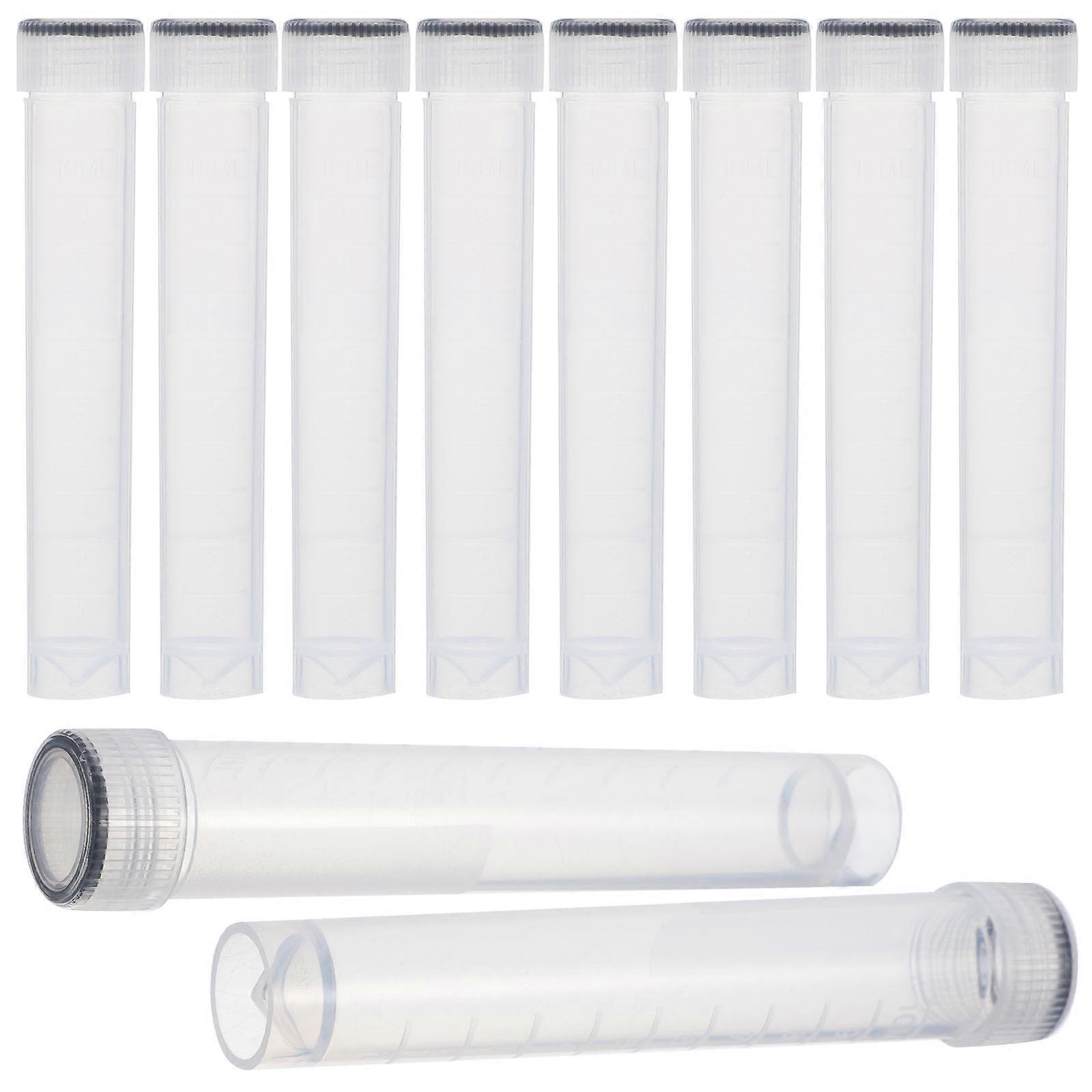 White Plastic Freezing Tubes Cryovial Tubes for Laboratory 10Pcs