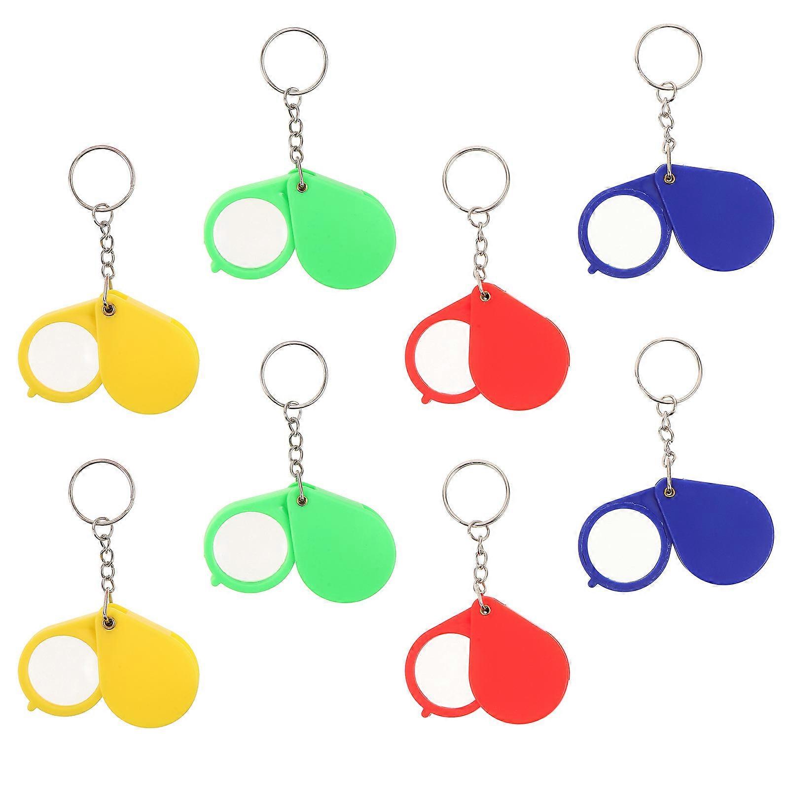 Mini Magnifier for Reading Use 8Pcs Foldable Handheld Magnifier Compact Design