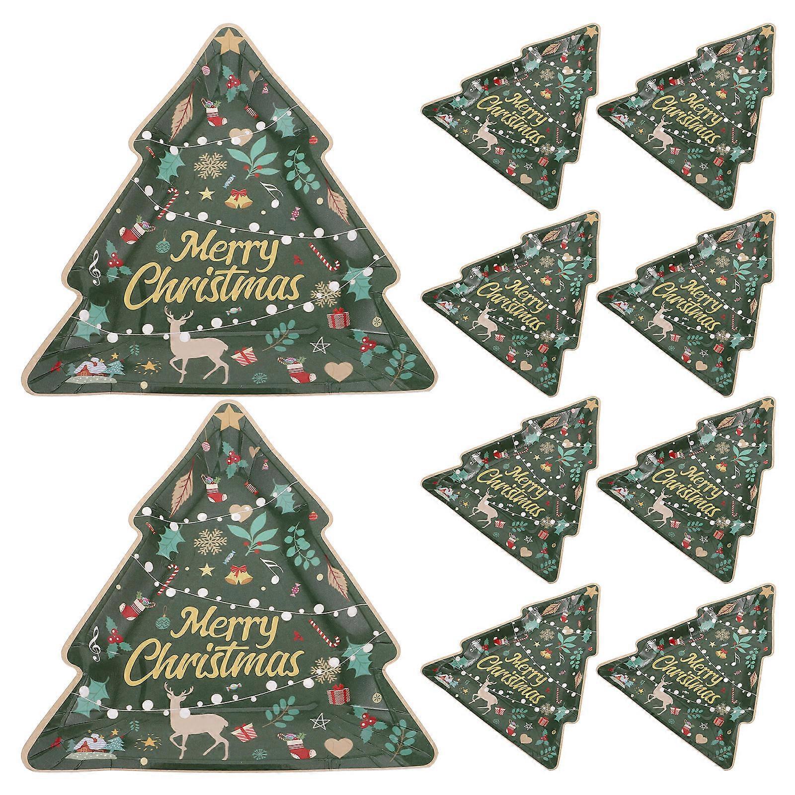 Holiday Paper Tree for Dinner 10Pcs Green