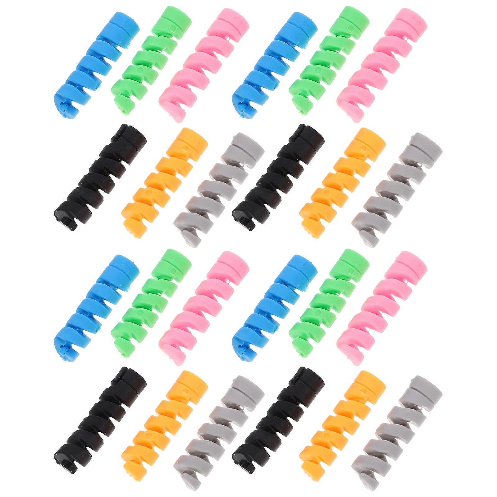30pcs Charger Cable Saver Flexible Cord Protector Silicone Cable Wire Protector