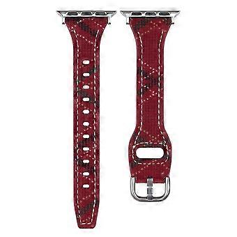 Xmas Style Wool + Leather Strap Compatible For Apple Watch Ultra 3 2 1 49mm / Series 11 10 46mm / 9 8 7 45mm / SE3 SE2 SE 6
