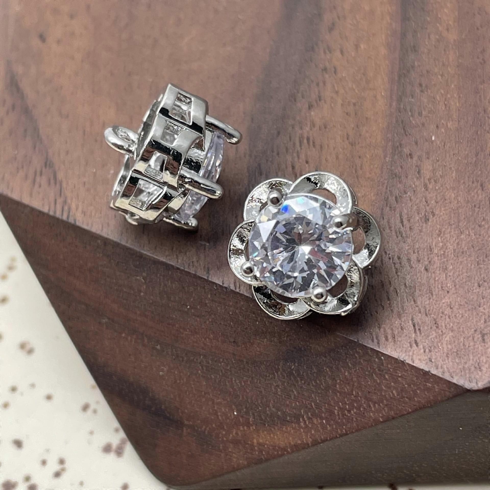 6Pcs Rhinestone Button Crafting Buttons Delicate Buttons Shiny Buttons Sewing Buttons