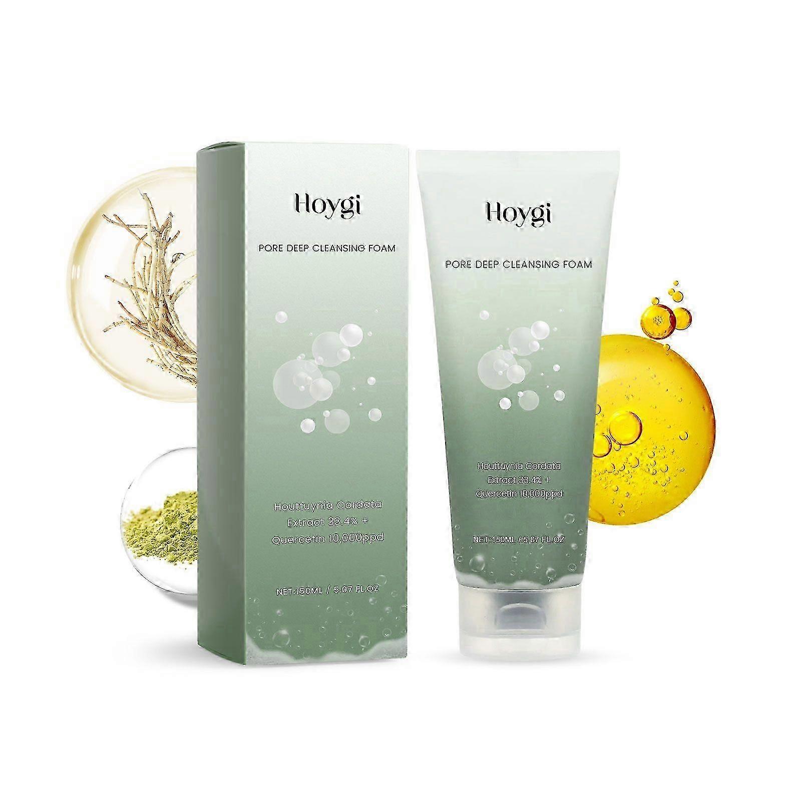 Deep Pore Cleansing Foam with Glycerin & Houttuynia - Hydrating, Gentle, Clear Skin