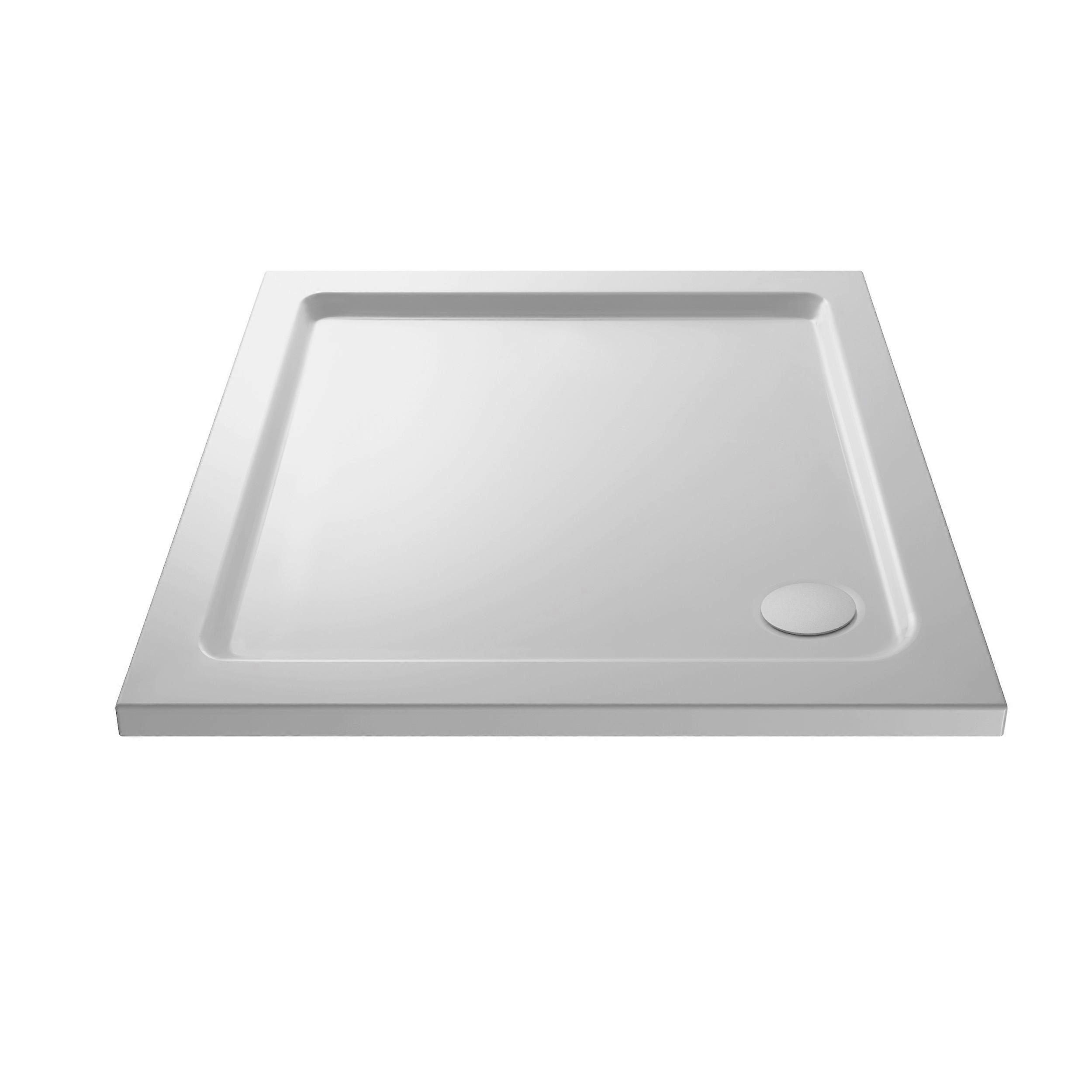 700mm Premium Square Shower Tray - White