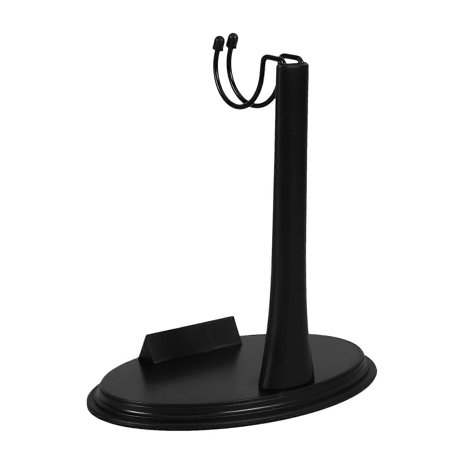 Black Doll Stand for Action Figures with Adjustable Display Holder