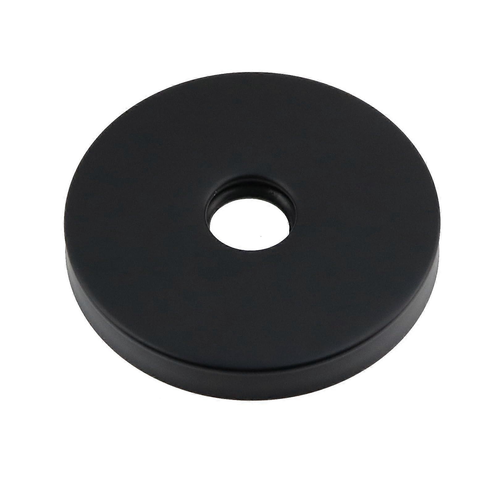 Black Shower Arm Flange Cover with Escutcheon Plate, Rustproof Stainless Steel, Seamless Gap Coverage