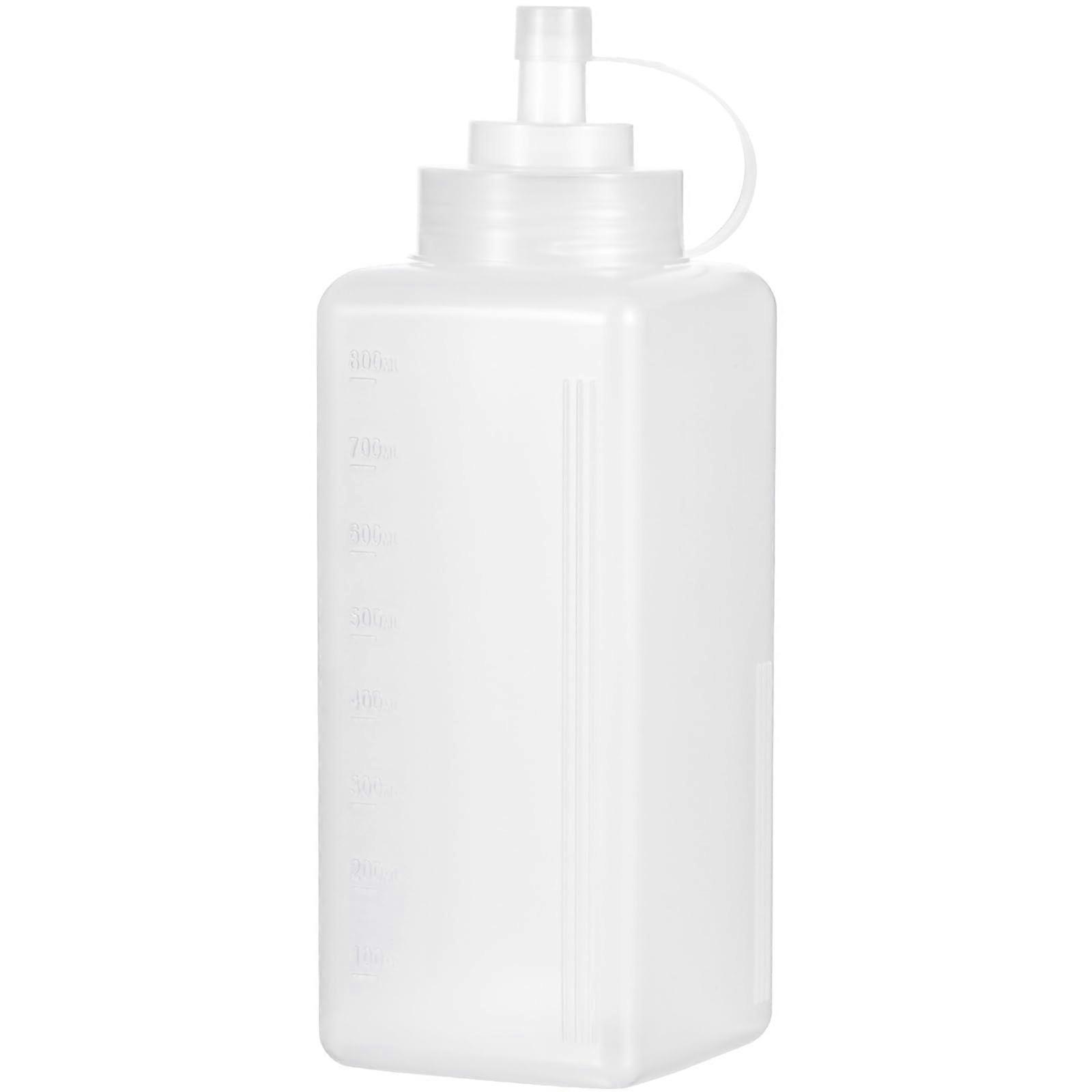 Plastic Squeeze Bottles with Caps for Sauces, 27oz Large SpillProof Condiment Dispenser