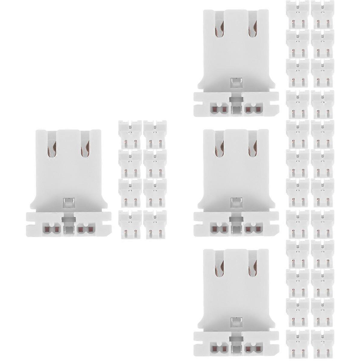 40 pcs Universal Fluorescent Lamp Holder Light Socket Plastic Lamps Holder