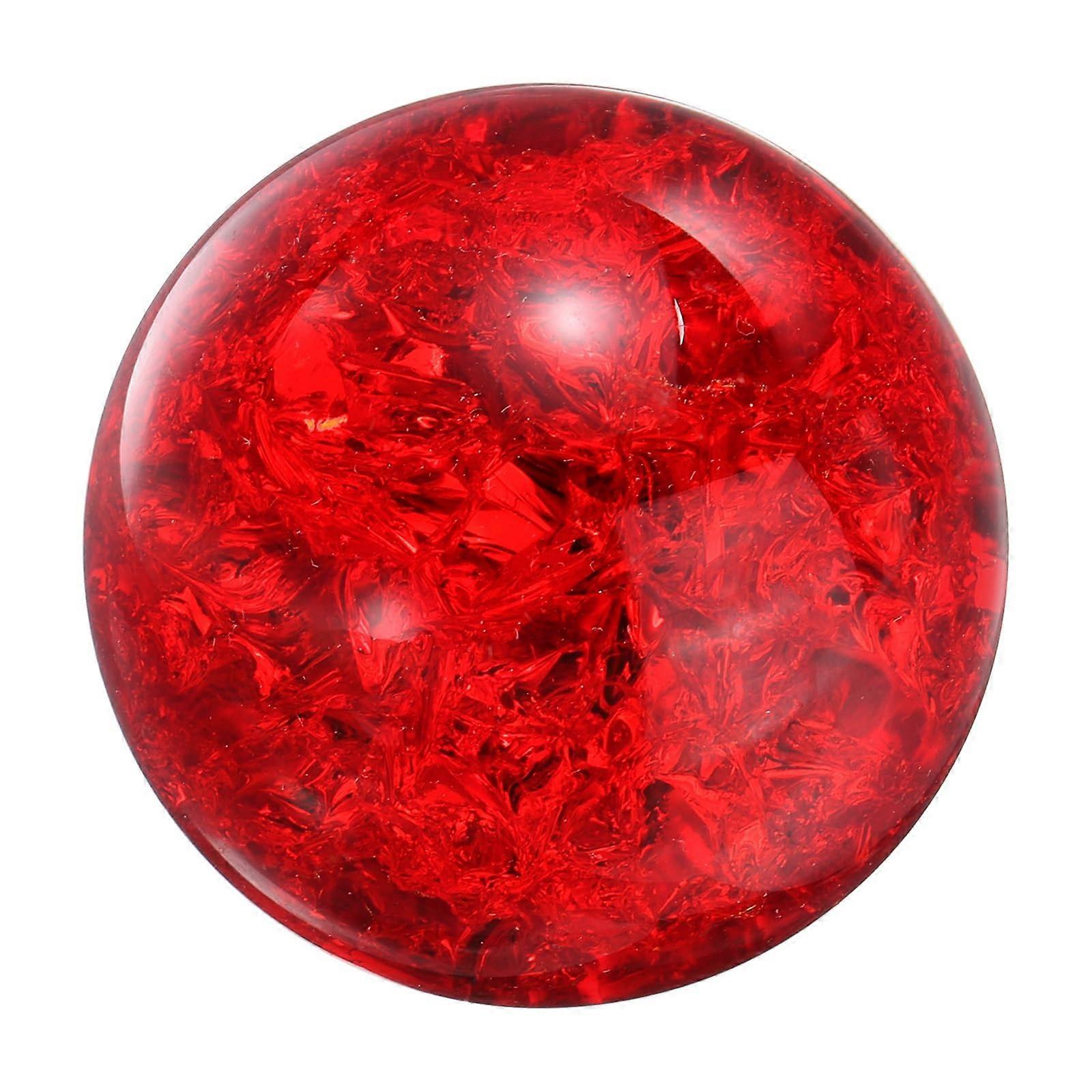 40mm Red Ice Cracked Glass Crystal Ball for Feng Shui Décor and Captivating Light Display