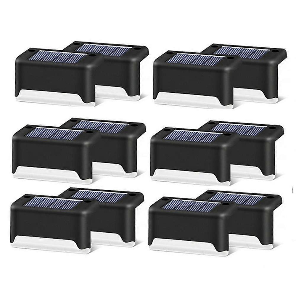 12 PCS Solar Powered LED Outdoor Stairway Light