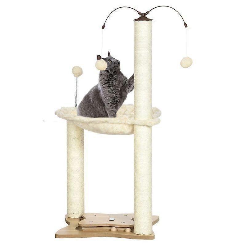 Cat Tree with Scratching Posts, Hammock and Toy Ball