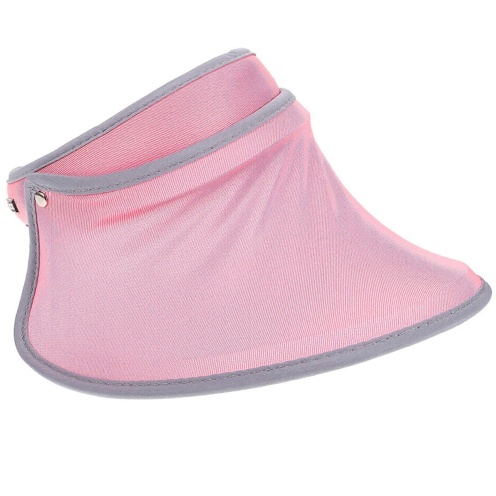Visor Hat for Outdoor Summer Sunscreen Sun Shielding 3Pcs Set Pink