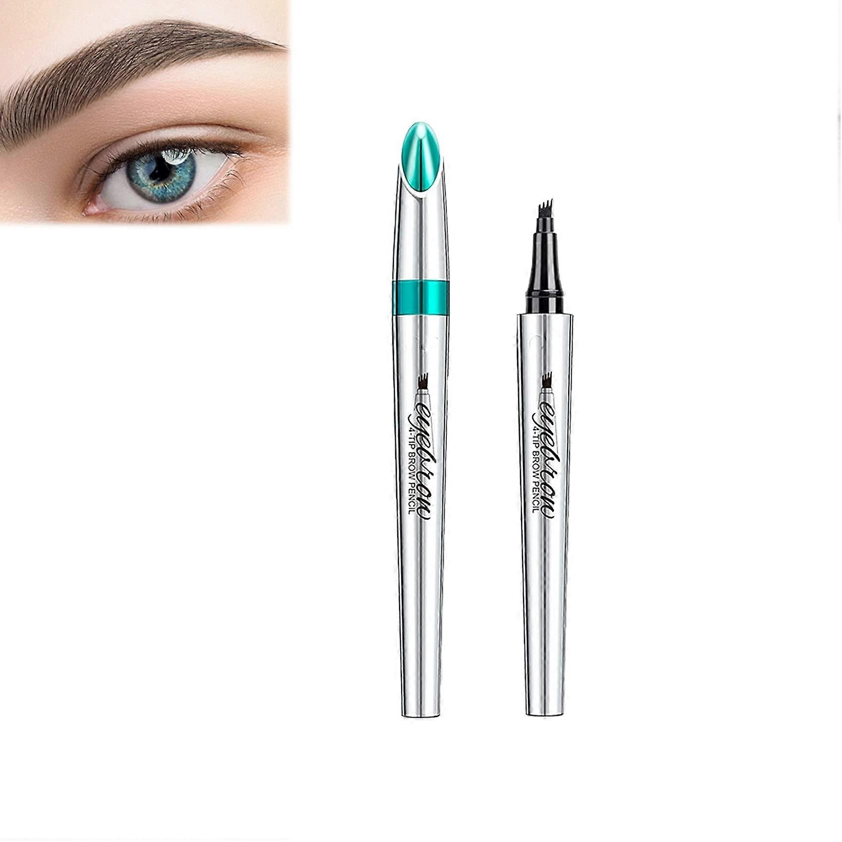 Microblading Eyebrow Pen Reddish Brown Waterproof 4 Fork Tip Creates Natural Hairlike Strokes