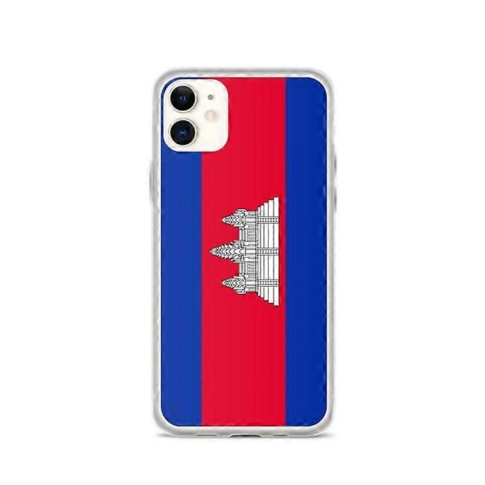 Phone Case – Cambodia Flag – Compatible with iPhone 11 – Soft Case – Durable and Shockproof - Silicone - Pixelforma