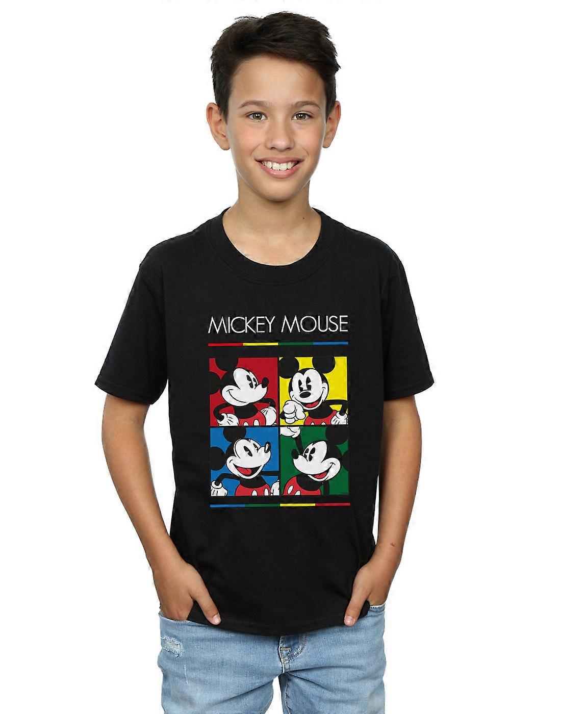 Disney Boys Mickey Mouse Square Colour T-Shirt