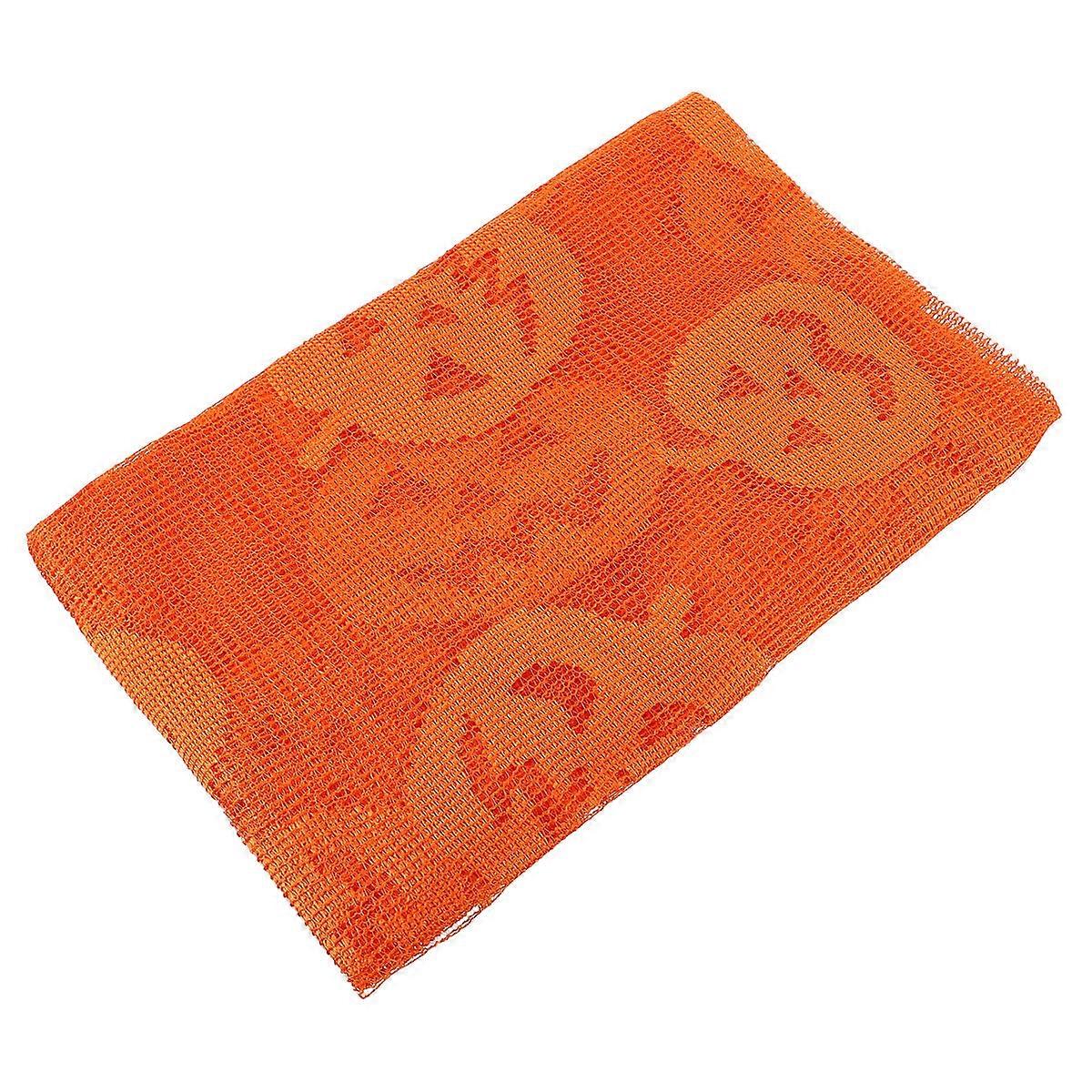 Pumpkin Halloween Table Runner for Decoration Knitting Lace Orange