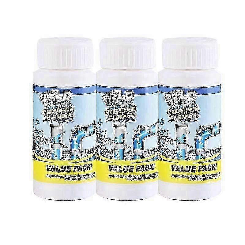3PCS Wild Tornado Powerful Sink Drain Cleaner High Efficiency Clog Remover Set