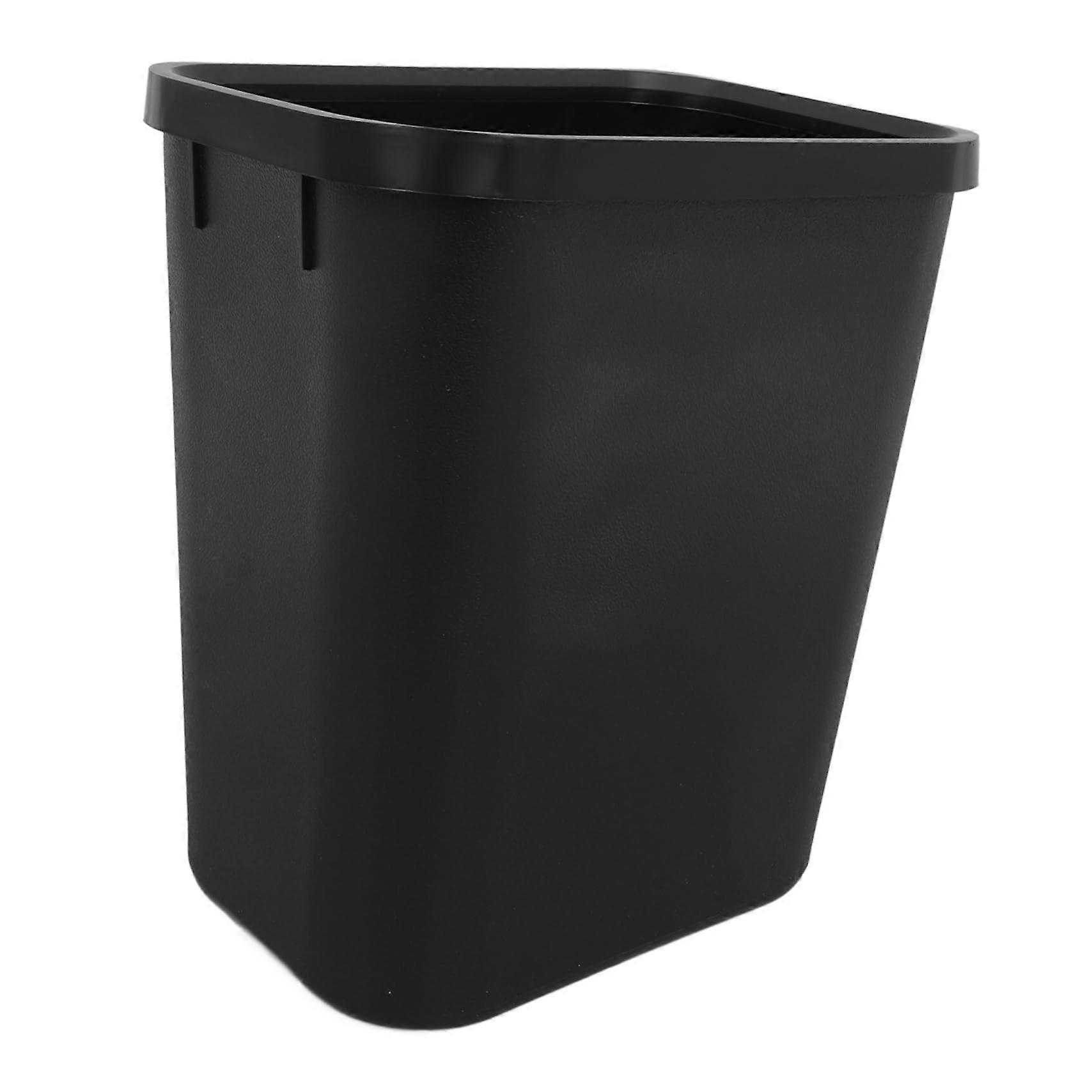 Small Plastic Trash Can with Lid, Compact Square Waste Bin for Kitchen, Bathroom, Office