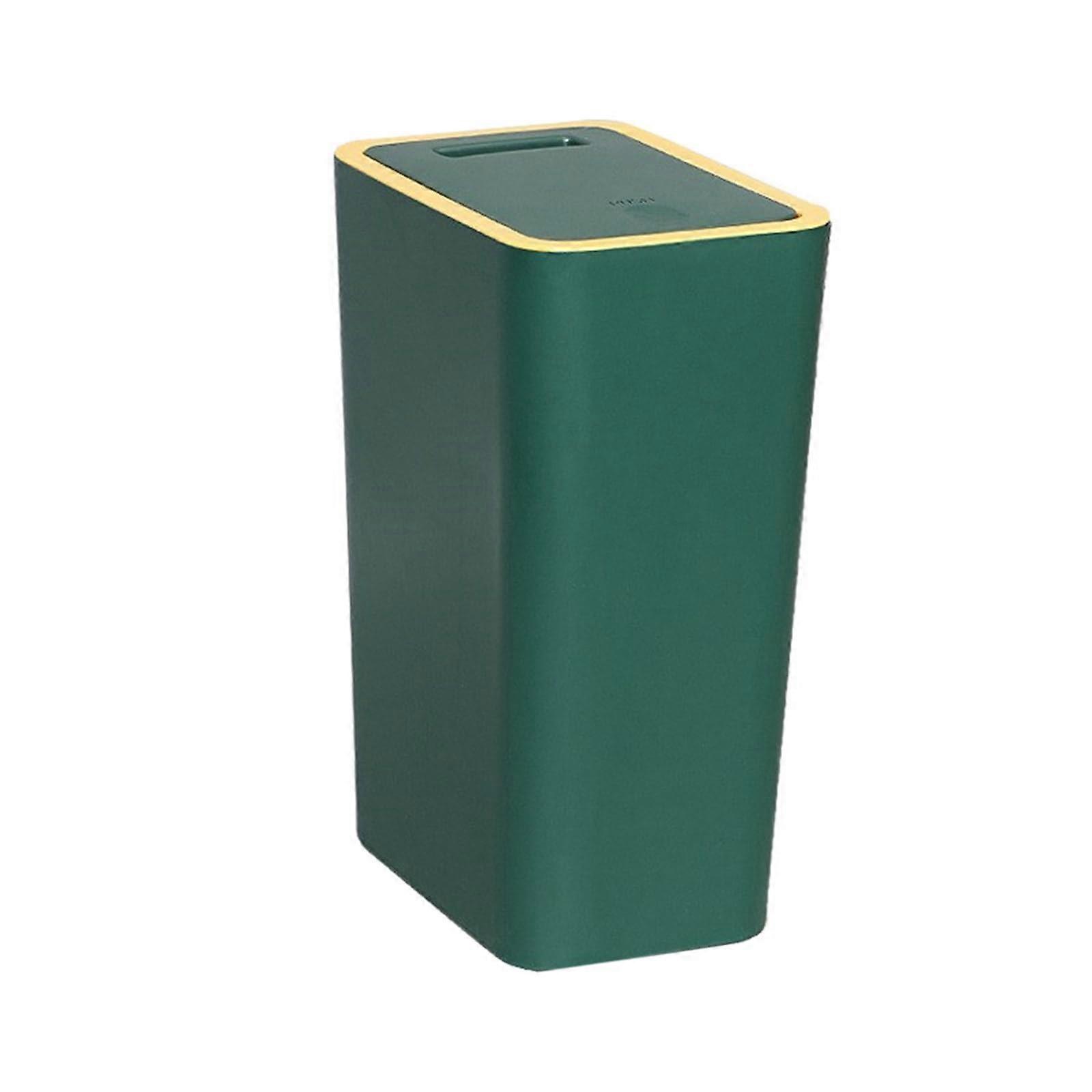 Large Capacity Trash Can with Press  Lid Garbage Bin for Home Kitchen Bathroom and Office