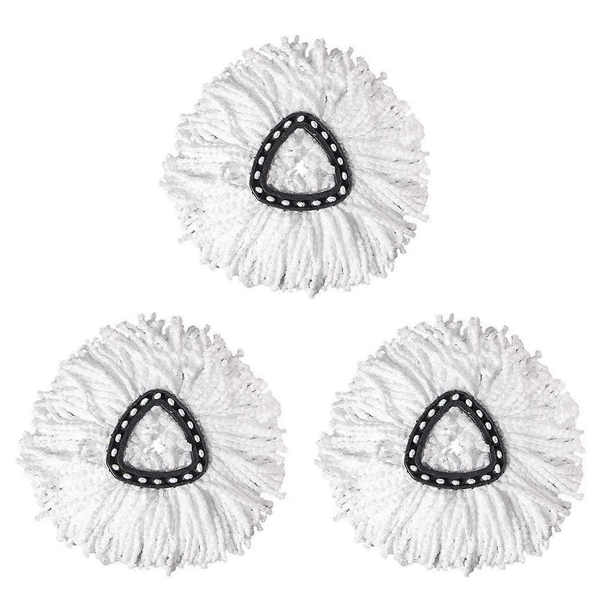3 Pack Spin Mop Replacement Heads, Super Absorbent Microfiber Refills for Hard Floor Cleaning