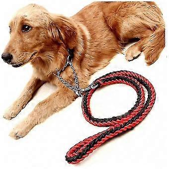 Reflective Dog Leash for Large Breeds - Durable Nylon Rope Lead with Collar and Harness Compatibility