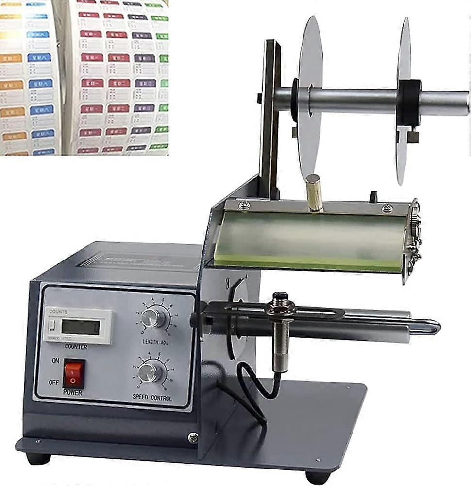 Automatic Label Dispenser with Counter and Smart Sensor for Industrial Transparent Labels