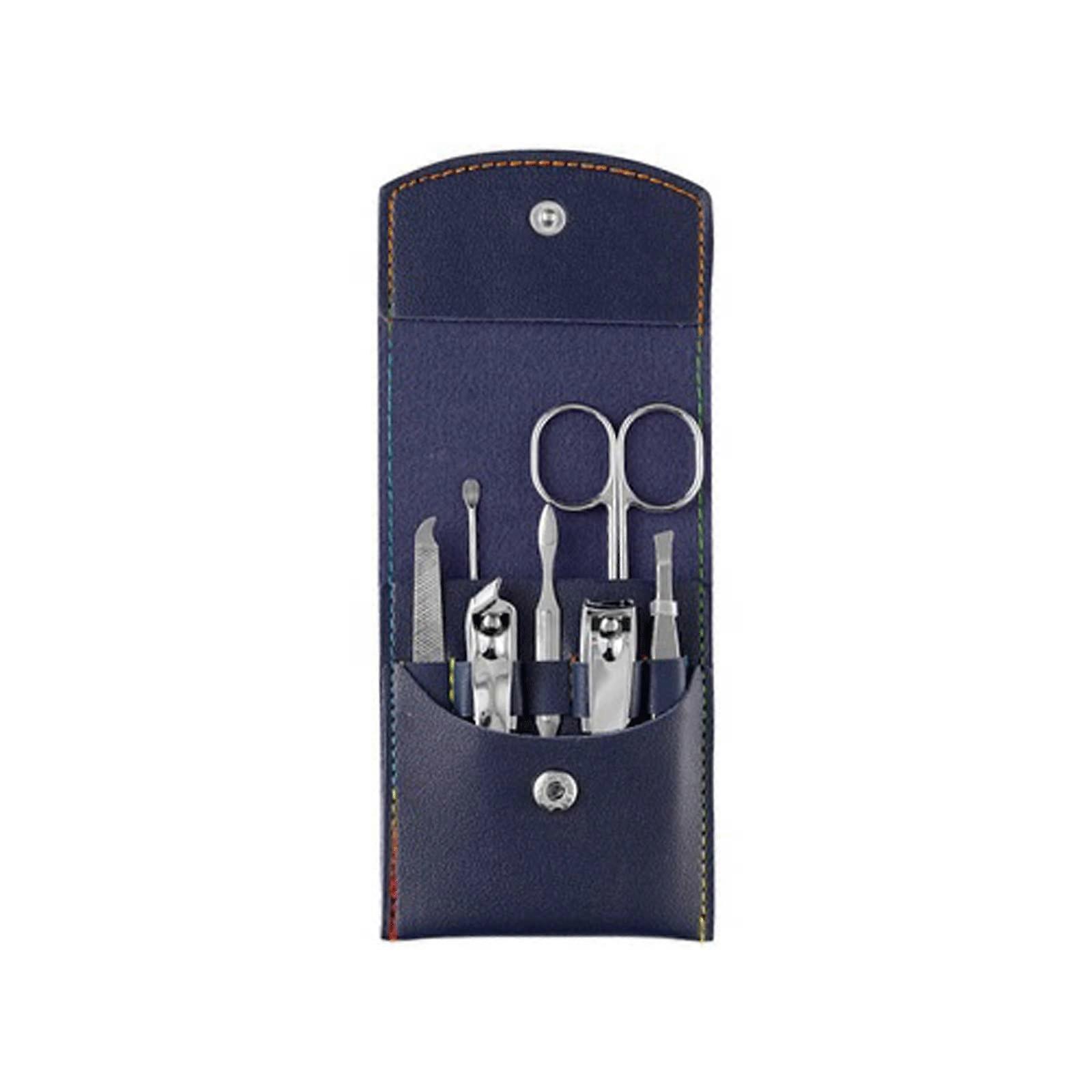 Nail Clippers Set with Precision Cutting Edge, Compact Travel Size, Storage Bag, Blue