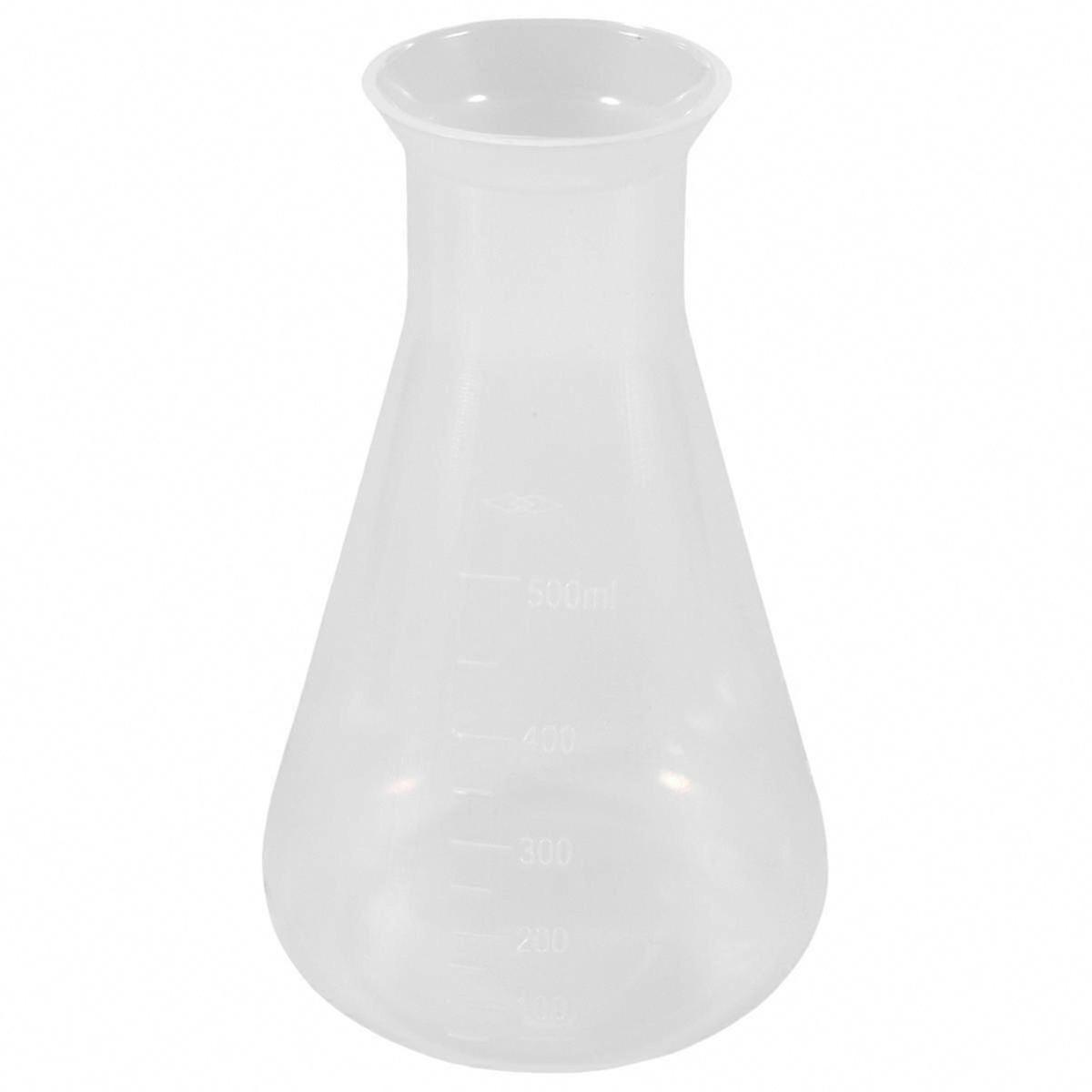 500ml Clear Plastic Conical Flask for Chemical Storage