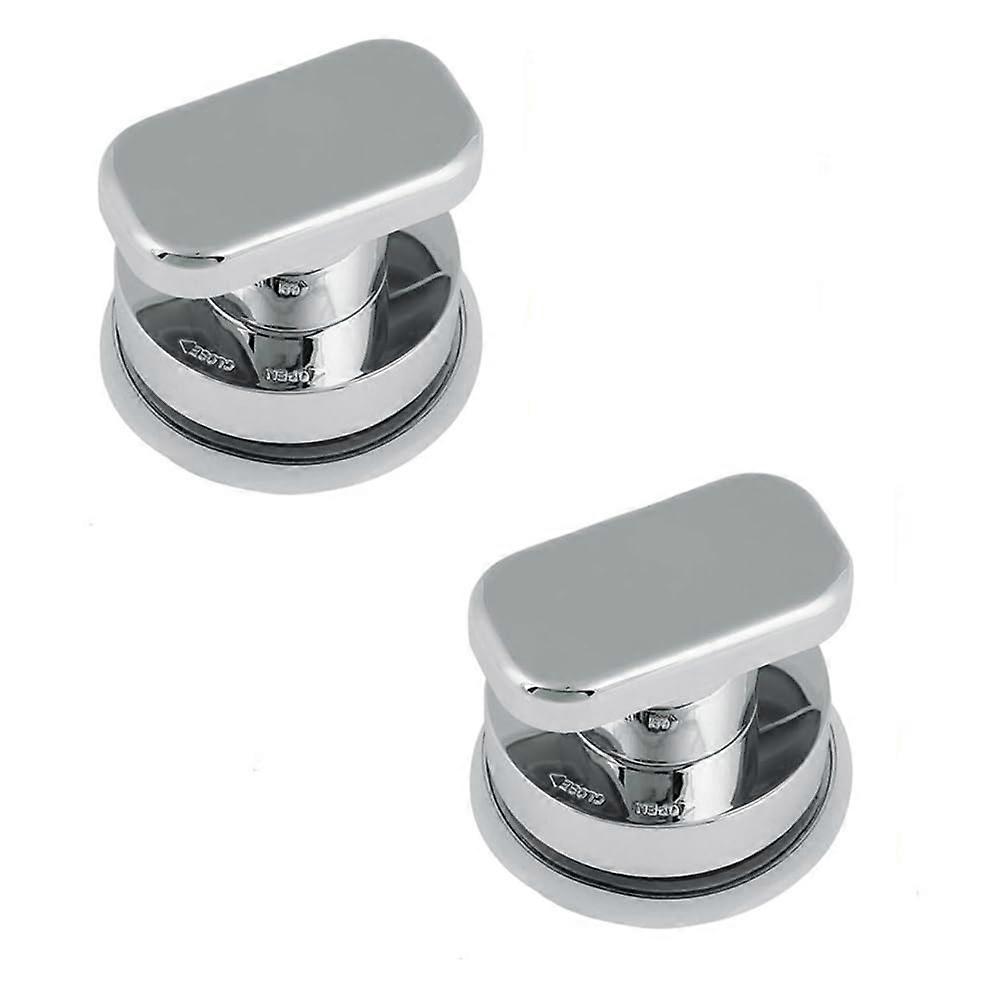 2 Pack Bathroom Grab Bar with Suction Shower Handle, NonSlip Vacuum Lock Grip, Tool Install