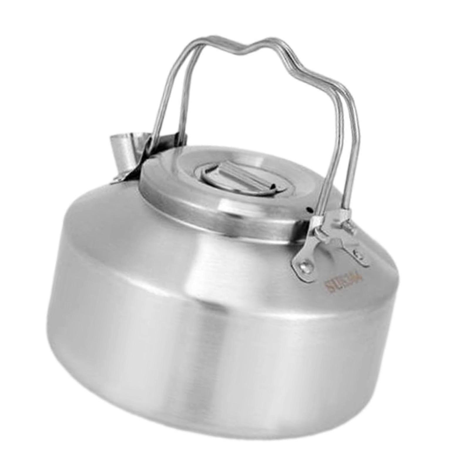 Camping Kettle with Lockable Handle 1300ml for Tea Coffee Hiking and Outdoor Cooking