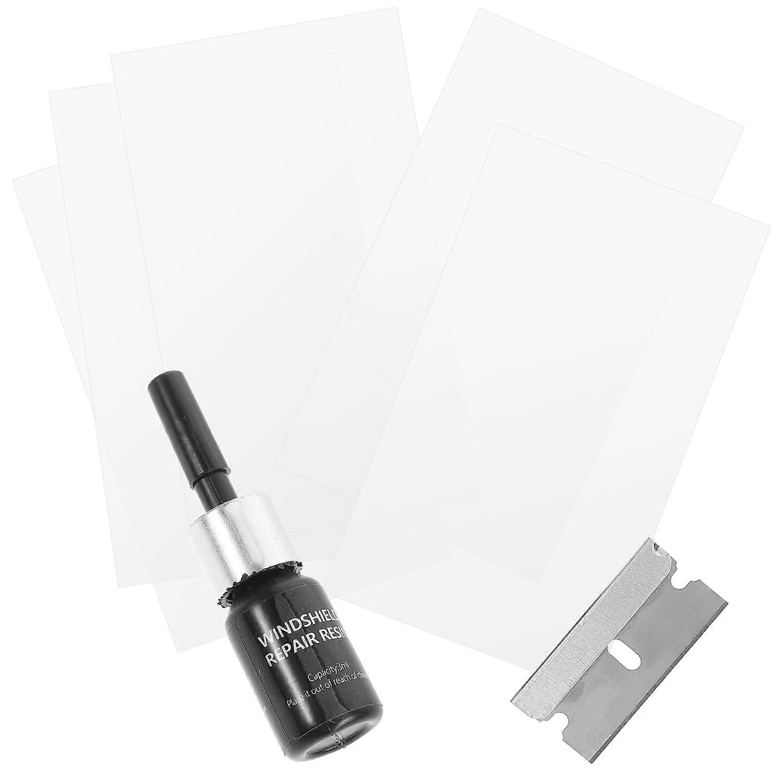 Windshield Repair Kit for Chips and Cracks 1Set Car Use Black Material
